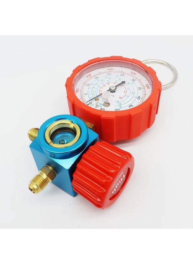 Low Pressure Manifold Gauge Set For R22 R410A R134A R404A AC Refrigeration With Sight Glass - Image 5